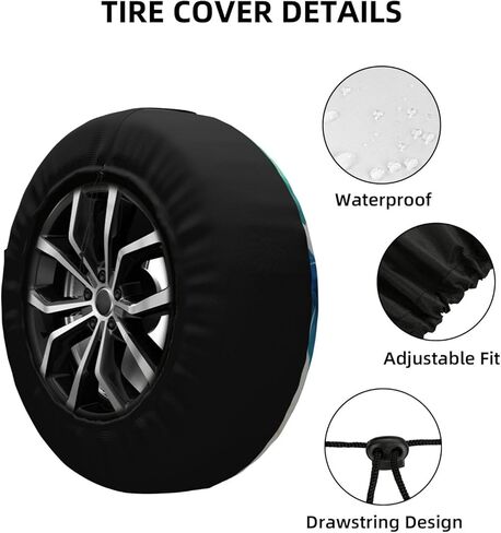 Pink Print Spare Tire Cover Dust-Proof Wheel Tire Cover Fit Jeep, Rv, SUV and Many Vehicle 17 Inch in Saudi Arabia
