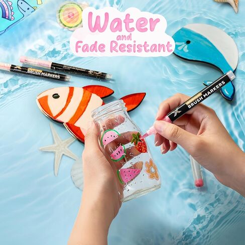 240 Colors Acrylic Paint Markers, Soft Brush Tip Pens with Automatic Ink Control System, Waterproof, Quick-Drying, Lightfast, for Rock Painting, Canvas, Wood, Egg & DIY Crafts Art Supplies in Saudi Arabia