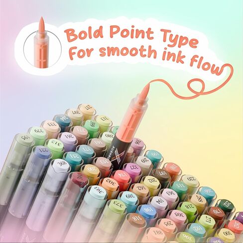 240 Colors Acrylic Paint Markers, Soft Brush Tip Pens with Automatic Ink Control System, Waterproof, Quick-Drying, Lightfast, for Rock Painting, Canvas, Wood, Egg & DIY Crafts Art Supplies in Saudi Arabia