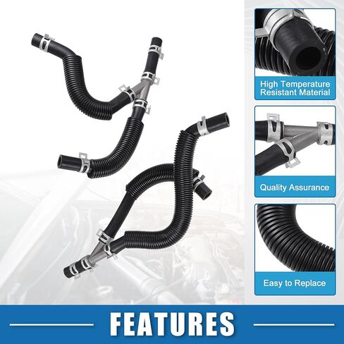 Engine Heater Hose Assembly No.4677603AL HVAC Inlet and Outlet Heater Hose for Dodge Grand Caravan 2010 Rubber Black in Saudi Arabia