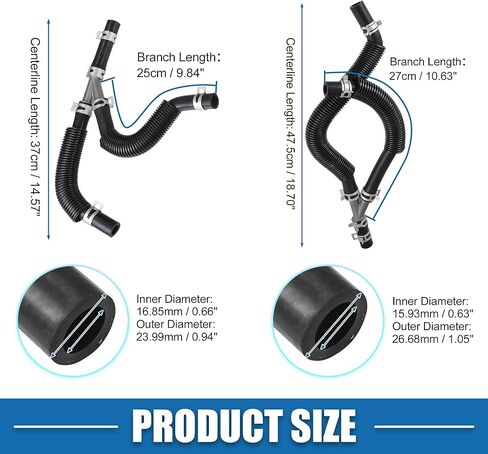 Engine Heater Hose Assembly No.4677603AL HVAC Inlet and Outlet Heater Hose for Dodge Grand Caravan 2010 Rubber Black in Saudi Arabia