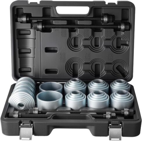 VEVOR Pull and Press Sleeve Kit, 36 PCS, Steel Bush Removal Insertion Sleeve Tools with Carrying Case, Compatible with LCV and HGV Engines, for Removing and Installing Bushings, Bearings, and Seals in Saudi Arabia