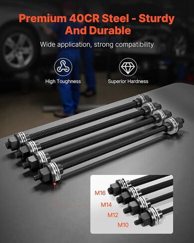 VEVOR Pull and Press Sleeve Kit, 36 PCS, Steel Bush Removal Insertion Sleeve Tools with Carrying Case, Compatible with LCV and HGV Engines, for Removing and Installing Bushings, Bearings, and Seals in Saudi Arabia