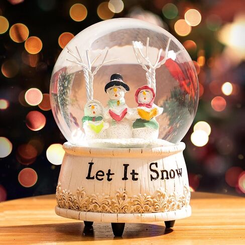 Christmas Musical Snow Globe Polystone Water Glass Snow Globe for Holiday, Snowman(Let it Snow) in Saudi Arabia