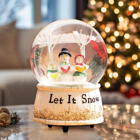 Christmas Musical Snow Globe Polystone Water Glass Snow Globe for Holiday, Snowman(Let it Snow) in Saudi Arabia