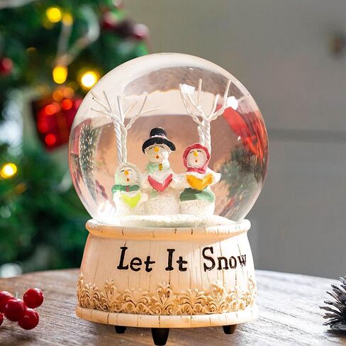 Christmas Musical Snow Globe Polystone Water Glass Snow Globe for Holiday, Snowman(Let it Snow) in Saudi Arabia