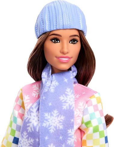 Barbie Careers Snowboarder Doll Wearing Pink Snow Jacket, Pants & Boots with 10+ Accessories Including Color-Change Snowboard in Saudi Arabia