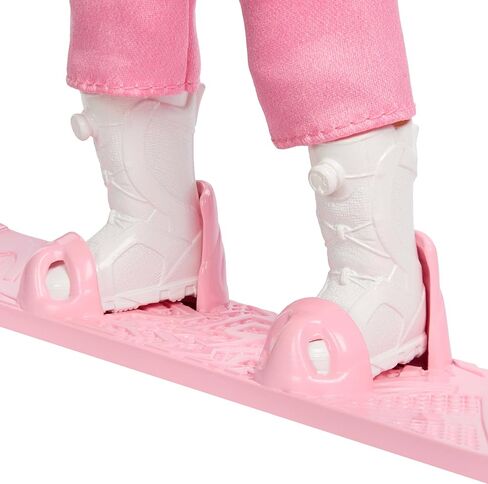 Barbie Careers Snowboarder Doll Wearing Pink Snow Jacket, Pants & Boots with 10+ Accessories Including Color-Change Snowboard in Saudi Arabia