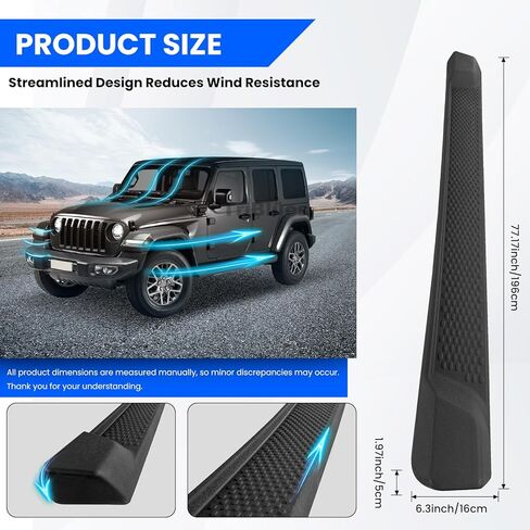 6 inches OE Style Running Boards Side Steps for 2018-2025 Jeep Wrangler 4 Doors JL JLU Unlimited (Include 4XE Model), 2 PCS Car Door Side Step Rails Matte Black Nerf Bars Step Bars(Not for JK Model) in Saudi Arabia