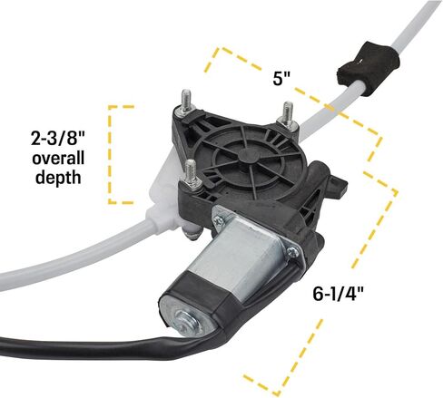 Fits Universal Hotrod Electric Power Window Conversion Installation Kit 5" Wide X 6-1/4" Long-Motors 91123332 101-5698 in Saudi Arabia