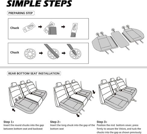 TTMiku 2-Pack رمادي فاتح فاخر من الجلد الصناعي غطاء مقعد السيارة السفلي للمقاعد الأمامية فقط، غطاء وسادة مقعد السيارة مقاوم للماء ومضاد للانزلاق لمعظم المركبات in Kuwait