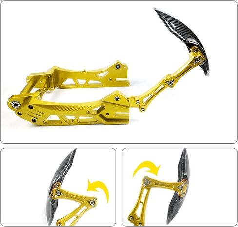 Rong Store Universal Motorcycle Wheel Rear Mudguard Fender Tire Splash Guard Fit for Yama-ha TMAX 530 Suzuki GN125 Kawasa-ki Z900 (Color : As Shown), as shown in Saudi Arabia