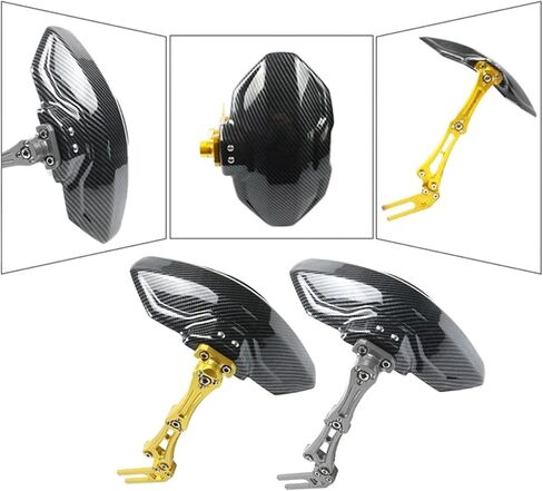 Rong Store Universal Motorcycle Wheel Rear Mudguard Fender Tire Splash Guard Fit for Yama-ha TMAX 530 Suzuki GN125 Kawasa-ki Z900 (Color : As Shown), as shown in Saudi Arabia