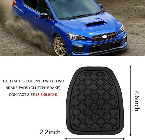 Rubber Brake Clutch Pedal Pad Cover for Subaru Forester Impreza Legacy Outback, Non-Slip Car Foot Pedal Covers Replacement 36015GA110, Performance Car Accessories Accelerator Treadle Extenders in Saudi Arabia