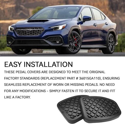 Rubber Brake Clutch Pedal Pad Cover for Subaru Forester Impreza Legacy Outback, Non-Slip Car Foot Pedal Covers Replacement 36015GA110, Performance Car Accessories Accelerator Treadle Extenders in Saudi Arabia