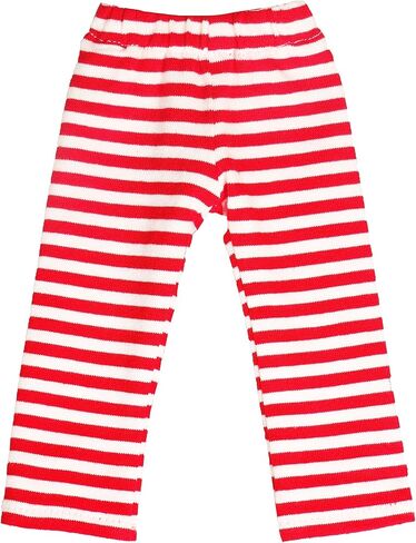 American Fashion World Candy Cane Tutu Dress Set for 18-Inch Dolls | Leggings Included |Premium Quality & Trendy Design | Dolls Clothes | Outfit Fashions for Dolls for Popular Brands in Saudi Arabia