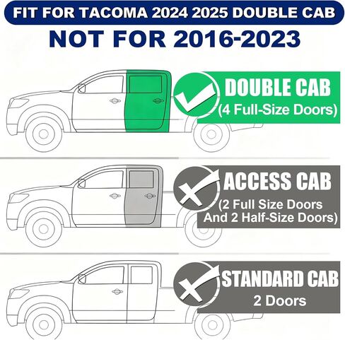 واقيات المطر لحاجب نافذة تاكوما 2016-2023، عاكسات النوافذ الجانبية بشريط، ظلال حاجب فتحة تهوية الدخان الداكن لملحقات تاكوما (تناسب 16-23) in Kuwait