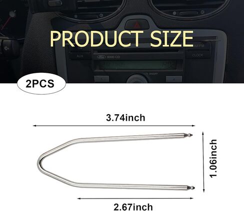 2PCS Car Radio Removal Tool, U-Shaped Auto Radio Removal Pry Tool Kit, for Disassembly Most Cars CD Audio Inverters Frequency Converter, Car Accessories in Saudi Arabia