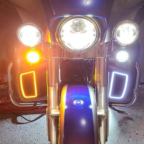 HCmotorku دراجة نارية LED هدية أقل الشوايات بدوره إشارة ضوء تشغيل ضوء صالح ل Harley Touring Street Gilde Road Gilde Electra Glide Ultra Limited 2014-2023 in Kuwait