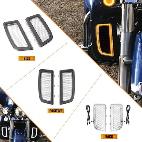 HCmotorku دراجة نارية LED هدية أقل الشوايات بدوره إشارة ضوء تشغيل ضوء صالح ل Harley Touring Street Gilde Road Gilde Electra Glide Ultra Limited 2014-2023 in Kuwait