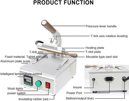 Hot Stamping Foil Machine, Embossing Machine Set, 45-280°C Temperature Adjustable, For Foilpress Heat, Press Crafting, Foiling Transfer,220V in Saudi Arabia