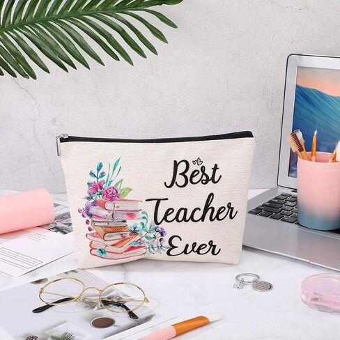 Teacher Appreciation Present for Women Makeup Bag Keychain for School Teacher for 2024 Graduation in Saudi Arabia