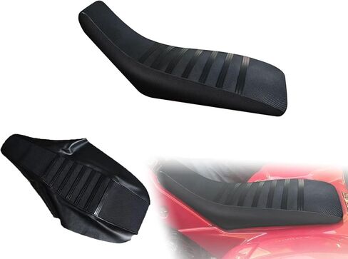 غطاء مقعد ملتف كامل لسيارة Honda CRF 150 CRF 230 CRF150F CRF230F 2003-2019 / جلد ممتاز / مقاوم للماء / مقاوم للبقع (أسود) in Kuwait