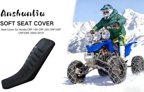 غطاء مقعد ملتف كامل لسيارة Honda CRF 150 CRF 230 CRF150F CRF230F 2003-2019 / جلد ممتاز / مقاوم للماء / مقاوم للبقع (أسود) in Kuwait