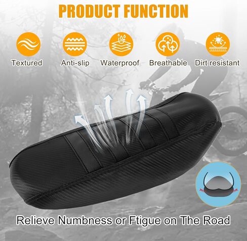 PSLER Dirt Bike Seat Cover - Fits for Light Bee X/S/X160/X260 Electric Bike, High Elastic Leather. Black in Saudi Arabia
