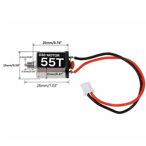 030 55T Brushed Motor,RC Car Motor with 11T Gear for AXIAL SCX24 1/24 Crawler Car in Saudi Arabia