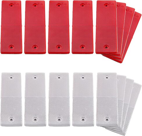 16 PCS Rectangular Safety Reflectors, Waterproof Self Adhesive Rectangle Warning Reflector Stickers, Road Safety Stick-on Rear Reflectors for Trailer Caravan Truck Tractor in Saudi Arabia