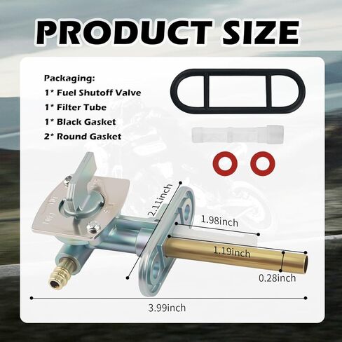 Fuel Petcock Valve Kit,Motorcycle Petcock Fuel Shutoff Valve Compatible with Suzuki/Yamaha,Professional Fuels Shut off Valves Kit Includes Filter Tube/Gaskets in Saudi Arabia