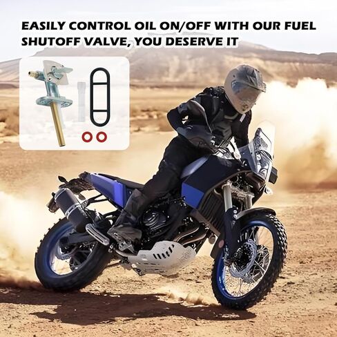 Fuel Petcock Valve Kit,Motorcycle Petcock Fuel Shutoff Valve Compatible with Suzuki/Yamaha,Professional Fuels Shut off Valves Kit Includes Filter Tube/Gaskets in Saudi Arabia