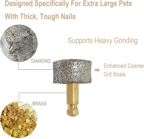 OVATAVO Dog Nail Grinder Replacement - Dog Toenail Grinder Head/Wheel/Bit for Dachshund, Mini Schnauzer, Boxer, Newfie-Pyr, Golden Dobermans - for Casfuy and LuckyTail Dog Nail Grinder in Kuwait