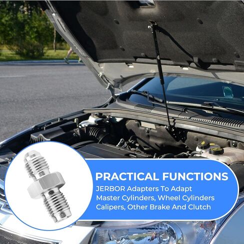 JERBOR 3AN Male to 3/8x24 Inverted Flare Brake Thread, Straight Male Fitting Adapter (1PCS) in Saudi Arabia