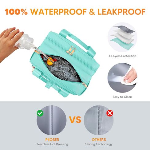 PIIOSER Wearable Breast Pump Bag with Ice Pack, Compatible with Wearable Breast Pumps & Accessories - Portable Pumps Carrying Case for Nursing & Working Moms, Black in Kuwait