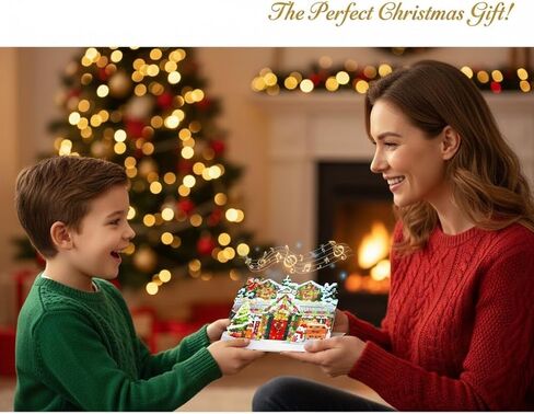 3D Pop Up Musical Christmas Card | Light Up Animated Greeting Cards with 3 Xmas Songs & LED Lights, Tap to Play Button | Best Christmas Cards with Envelopes (2025 New) in Saudi Arabia