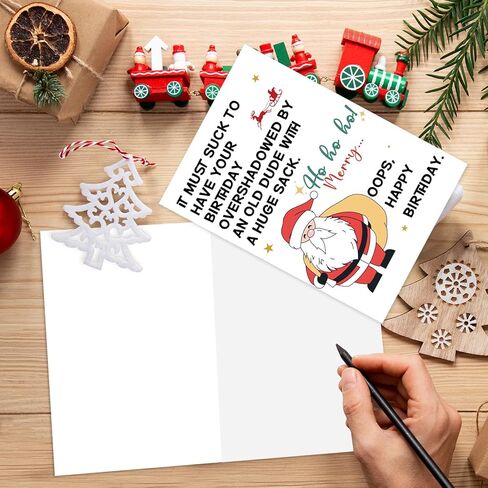 Funny December Birthday Card for Women Men, Happy Xmas Holiday Birthday for Best Friends, Hilarious Christmas Bday Card Gifts for Him Her in Saudi Arabia