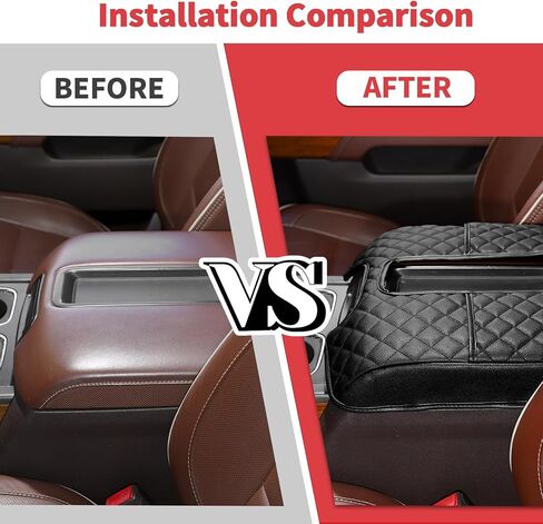 Jimen Center Console Cover Fit for Chevy Silverado/GMC Sierra 2014-2017, for Chevy Suburban 2014-2017, Car Armrest Pad Protector for Chevy Tahoe/GMC Yukon 2014-2017 (Black) in Saudi Arabia