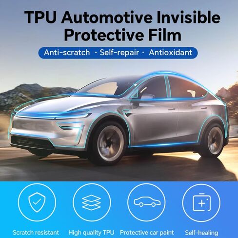 لـ Tesla Model Y Juniper 2025 2026 طبقة حماية طلاء أمامية كاملة PPF 8.5 Mil TPU PPF Clear Car HD خدش ملحقات خارجية (شفاف) جزء رأس الحاجز in Kuwait
