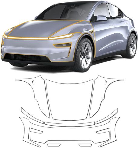 لـ Tesla Model Y Juniper 2025 2026 طبقة حماية طلاء أمامية كاملة PPF 8.5 Mil TPU PPF Clear Car HD خدش ملحقات خارجية (شفاف) جزء رأس الحاجز in Kuwait