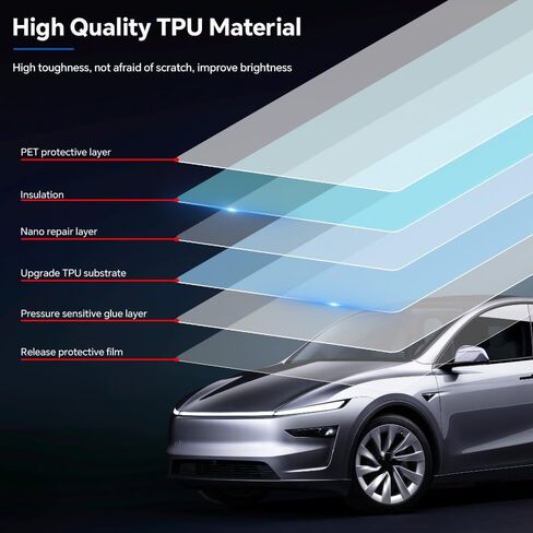 لـ Tesla Model Y Juniper 2025 2026 طبقة حماية طلاء أمامية كاملة PPF 8.5 Mil TPU PPF Clear Car HD خدش ملحقات خارجية (شفاف) جزء رأس الحاجز in Kuwait