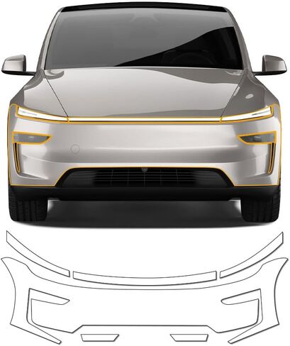 لـ Tesla Model Y Juniper 2025 2026 طبقة حماية طلاء أمامية كاملة PPF 8.5 Mil TPU PPF Clear Car HD خدش ملحقات خارجية (شفاف) جزء رأس الحاجز in Kuwait