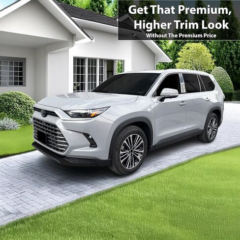 BOGAR TECH DESIGNS Rim Chrome Delete Overlay Compatible with Toyota Grand Highlander 2024-2026, Gloss Black in Saudi Arabia