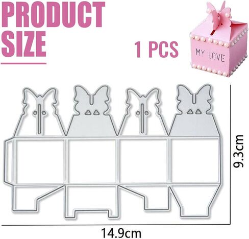 Box Metal die for Scrapbooking – Durable, Cut Stencils for DIY Scrapbook Photo Albums, Decorative Paper Cards, Card Making Accessories, Embossing in Saudi Arabia