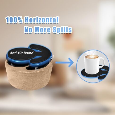 Xchouxer Couch Cup Holder Pillow, Sofa and Bed Organizer Caddy for Drinks, Remotes, Phones (Leopard) in Saudi Arabia