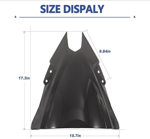 Windshield for Ninja 500 SE 2024 2025 Windscreen Double Bubble Wind Deflector Protector Cover Fairing(Black) in Saudi Arabia