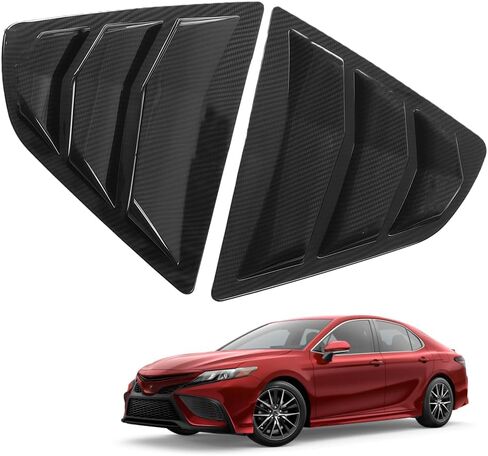 Rear Side Window Louvers Air Vent Scoop Shades Cover Blinds Compatible with Toyota Camry 2018 2019 2020 2021 2022 2023 (Glossy Black) in Saudi Arabia
