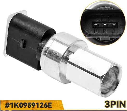 Car AC Pressure Switch Replacement, for VW, for Jetta MK4 MK5 1999-2011, for Passat B5 B6 2001-2011 AC A/C Air Conditioning Pressure Sensor Switch 5K0959126 82CP09-05 in Saudi Arabia