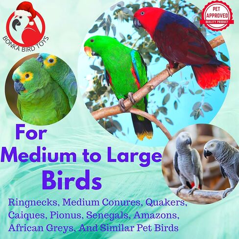 Clacker Bonka Bird Toys Colorful Durable Stainless Steel Pullable Parrot Macaw African Grey Cockatoo (Single Clacker, White) in Kuwait